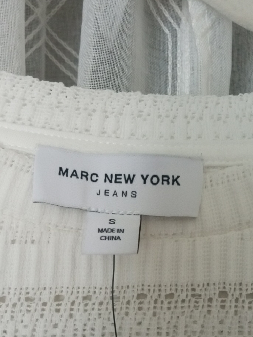 Marc New York Jeans NWT White Ruffle Sleeve Stretch Lace Tank Size S - Picture 3 of 13